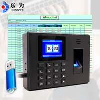 Machine de pointage d'absences par empreinte digitale, téléchargement USB, autonome, rapport SSR, écran couleur pour le contrôle d'accès au bureau et à l'école