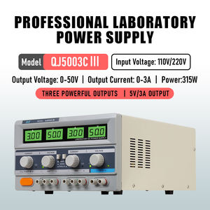 QJ5003Clll 315W Fuente de alimentación de escritorio de CC de 3 vías 0-50V 0-3A Pantalla ajustable de 3 dígitos Fuente de alimentación conmutada limitadora de corriente - Product Image 3