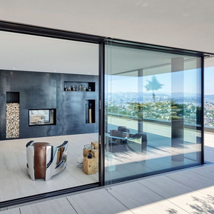 Sistema Panorámico de Aluminio de Gran Formato con Aislamiento Térmico y Vidrio Deslizante de Doble Acristalamiento y Marco Minimalista para Sala de Estar u Hotel - Product Image 1