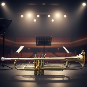 Trompette Bb en laque dorée, fabriquée à la main en laiton jaune avec 3 pistons en acier inoxydable - Product Image 2