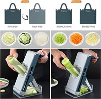 Smile Mom 4-in-1 multifunctionele verstelbare mandoline snijmachine veilige groentesnijder