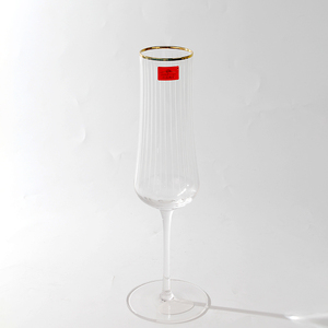 Flûtes à champagne élégantes à bord doré, gobelets à vin en verre soufflé à la main pour les mariages, les fêtes et l'usage quotidien - Product Image 2