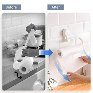 Ganci di aspirazione sottovuoto di nuovo Design supporto per fazzoletti da parete per Organizer e supporto per carta igienica con gancio trasparente per <span class=keywords><strong>ventosa</strong></span> - Product Image 5