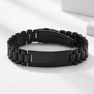 Bracciale da uomo elegante in acciaio inossidabile con cinturino <span class=keywords><strong>maschile</strong></span> personalizzato gioielli regalo per l'anniversario del papà padre fidanzato - Product Image 5