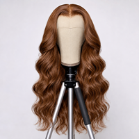 Perruque Lace Front Brun Chocolat Cheveux Humains Densité 180% 13x4 Body Wave Perruque Lace Front Cheveux Humains HD Transparente Sans Colle