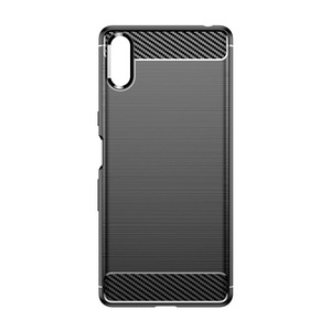 Meilleure vente pour <span class=keywords><strong>Sony</strong></span> Xperia <span class=keywords><strong>XZ3</strong></span> Coque arrière souple pour téléphone portable Coque en silicone brossé en fibre de carbone TPU - Product Image 3