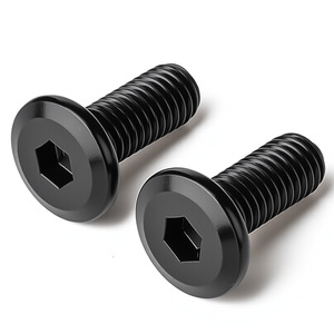 Tornillo hexagonal interno de cabeza plana biselada M6 M8, acero al carbono con recubrimiento de zinc negro, clase 8.8, para muebles de madera - Product Image 2