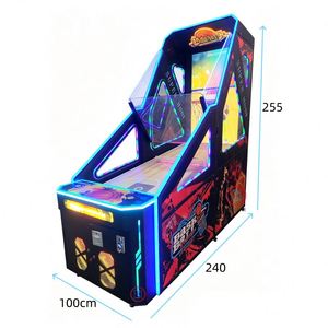 Máquina de Baloncesto Arcade Operada con Monedas, con Luces LED, Construcción de Acrílico y Metal, Juego para Fiestas y Deportes - Product Image 4