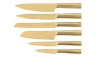 Ensemble de couteaux de cuisine pour chefs, couteaux de cuisine en acier inoxydable, ensemble de 6 pièces, couteau à légumes et à fruits