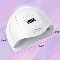 Lampe à ongles de manucure 150W séchoir Gel vernis lumière UV LED 4 minuterie séchage rapide Salon maison capteur automatique affichage LCD outil d'art des ongles