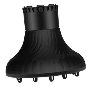 Asciugacapelli nero professionale con diffusore Hot Settings Travel-Friendly per capelli ricci e mossi