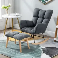 Fauteuils de salon en tissu de luxe, chaise longue de balcon avec repose-pieds, fauteuil moderne de détente, chaise à bascule, meubles de salon