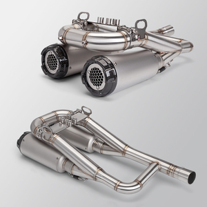 Tubo de escape de motocicleta de alto rendimiento de acero inoxidable para ZX25R ZX25RR de doble salida recta a través de toda la sección - Product Image 5