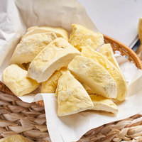 Segments de durian lyophilisés biologiques sans sucre ajouté, collation saine végétalienne, sans OGM, croustillants, fruits de durian FD