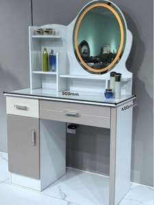 MDF Dresser table set make up table with led bedroom furniture dresser table with mirror - Product Image 3
