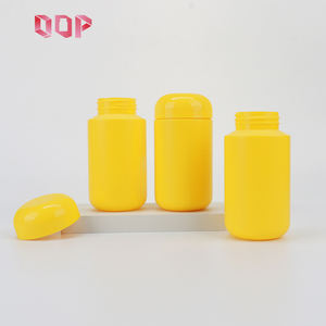 Bouteille de complément alimentaire en HDPE jaune mat de 3,5 oz, 5 oz, 7 oz pour vitamines, bonbons, pilules, avec logo personnalisé, bouchon à vis, qualité alimentaire - Product Image 3