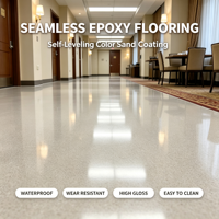 Enduit époxy coloré pour intérieur et extérieur, résistant à la saleté et à l'usure, pour la décoration de maisons, hôtels et villas