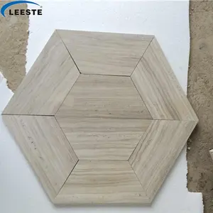 Formato su misura lucido Scale Trapezoidale forme lastre di marmo Bianco di legno scale piastrelle
