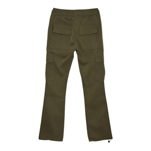 <b>Men</b> Olive <b>Green</b> Nylon <b>Cargo</b> <b>Pants</b> Multi Pocket Elastic Drawstring Ankle Cuffs Loose Straight Leg Streetwear Casual <b>Pants</b> - Product Image 4
