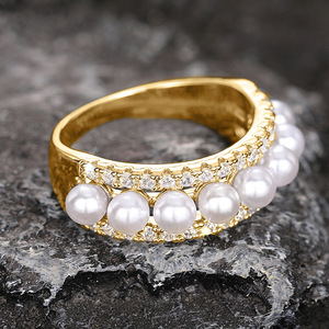 Curved <b>Ring</b> for Women Bead Detail Design Daily Wear Finger <b>Ring</b> - Product Image 5