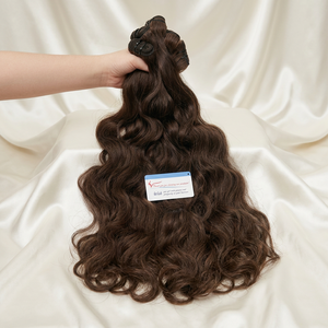 Extensiones de Cabello Humano Natural Ondulado al por Mayor, Color Marrón, 100% Cabello Remy - Product Image 3