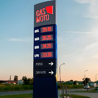 Panneaux LED personnalisables pour stations-service, structure en acier, panneau publicitaire de station-service, panneau pylon, conception spéciale, panneau électronique IP65