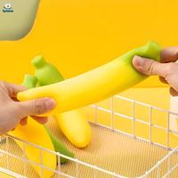 Jouet à presser amusant en forme de banane, doux, extensible, à rebond lent, jouet anti-stress mignon en forme de fruit pour enfants et adultes