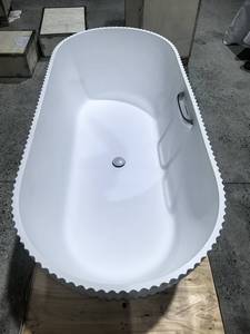 Baignoire ovale autoportante en acrylique CEMSINK pour intérieur – Baignoire pratique pour appartement et villa - Product Image 5