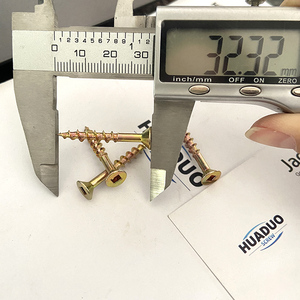 方头木螺钉 # 8 8G M4.2 X 32MM 1-1/4 英寸黄色镀锌沉头螺丝 200 颗/盒 OEM 供应 - Product Image 4