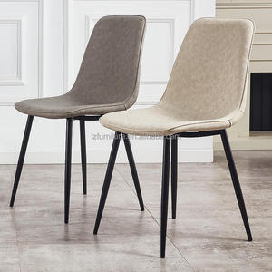 Chaise de restaurant moderne en cuir PU, couleur turquoise, design contemporain, mobilier de salle à manger durable, usage commercial - Product Image 5