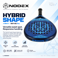 Raquette de padel de haute qualité, forme hybride entièrement en carbone, système anti-vibrations professionnel, dernière technologie NXT VG Pro Blue.