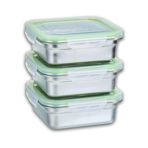 BPA Free Stainless Steel <b>Lunch</b> <b>Box</b> Leak Proof Airtight Containers Lids Set <b>School</b> <b>Lunch</b> <b>Box</b> Kids Containers Microwave Safe - Product Image 1