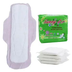 Sunny Air B Grade Female Care Panty Liner Manufacturing Cotton Anion Sanitary Pad Napkin For Women With Negative Ion Women Pads