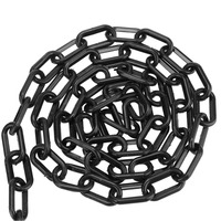 Chaîne barrière en plastique de 8MM Chaîne en plastique noire Sécurité du trafic Chaîne à maillons en plastique PE