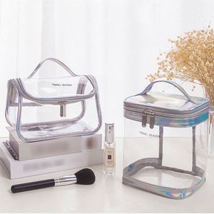 Multifunctional Transparent <b>Makeup</b> <b>Bag</b> Waterproof PVC Wash Storage <b>Bag</b> Large Capacity <b>Travel</b> <b>Makeup</b> <b>Bag</b> - Product Image 2