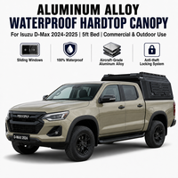 Capot rigide en aluminium robuste pour pick-up, anti-rouille, pour Isuzu D-Max 2024 2025, benne de 5 pieds, accessoires pour camionnettes commerciales