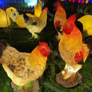 Escultura Luminosa de Pollo para Exteriores, Ideal para Atracciones Familiares, Mercados, Resorts, Parques y Proyectos de Exhibición en Festivales de Cosecha - Product Image 2