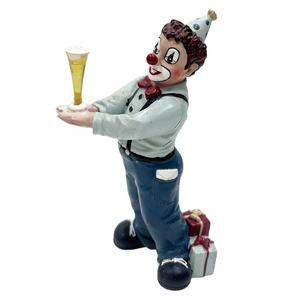 Résine Bouffon Statue Décoration <span class=keywords><strong>Restaurant</strong></span> Cadeaux Serveur Personnage Figurine Clown Sculpture Artisanat À La Main - Product Image 1