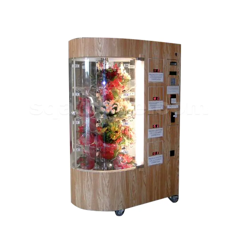 Distributeur de fleurs à température, Machine à vendre d'argent de haute qualité, avec pièces de monnaie, protège de l'humidité et de la température,