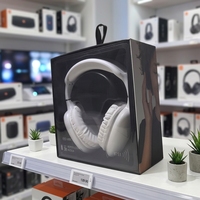Emballage en papier imprimé avec panneau transparent, impression couleur CMYK complète pour l'emballage d'écouteurs supra-auriculaires et de produits électroniques grand public