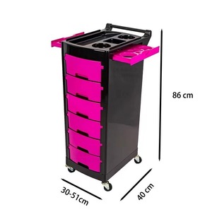 Carrito de Salón de Seis Niveles con Diseño Moderno y Almacenamiento Rodante con 4 Ruedas para Estación de Peluquería y Salón de Belleza - Product Image 2