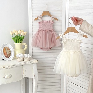 Mono sencillo y elegante <span class=keywords><strong>para</strong></span> niña, mono con tutú y lazo <span class=keywords><strong>de</strong></span> encaje <span class=keywords><strong>para</strong></span> fiesta, foto, uso diario, <span class=keywords><strong>para</strong></span> niños pequeños - Product Image 2