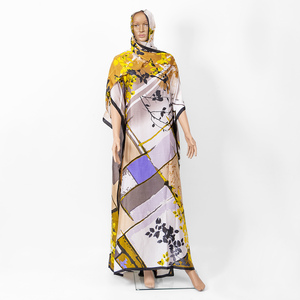 <span class=keywords><strong>ชุด</strong></span>แม็กซี่ผ้าไหมพิมพ์ลายชุดมุสลิมคาฟตัน - Product Image 3