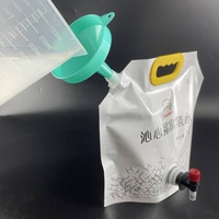 Poche souple de 5 L avec bec verseur et poignée pour emballage alimentaire, sacs en plastique pour boissons et eau, Doypack liquide