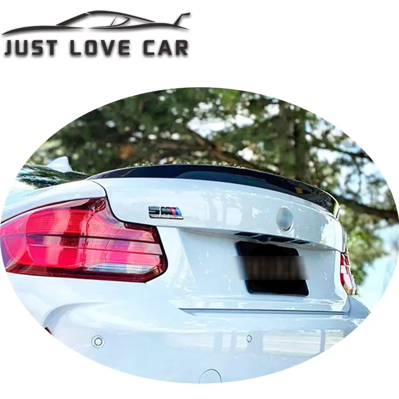 JUSTLOVECAR P نمط المفسد ل 2014 2015 2016 BMW F22 F87 M2 كوبيه M235i ABS سيارة الخلفية غطاء صندوق السيارة المفسد الجناح الشفاه 2018 2019 2020