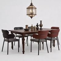 Chaise de salle à manger minimaliste nordique avec dossier en fer, idéale pour la maison, le bureau, les cybercafés, les cafés et les salons de thé