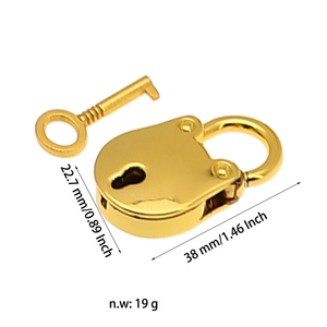 Cadenas en forme d'ours en métal avec serrure à clé sac à main - Product Image 2