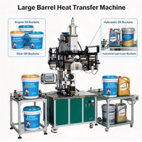 Machine de transfert thermique semi-automatique pour fûts 220V, imprimante tubulaire à grand seau 16x60cm, impression monocouleur pour conteneurs