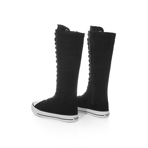 <strong>Wholesale</strong> High Top Vulcanized <strong>Sneakers</strong> Flat Plain Black <strong>Blank</strong> Bulk White <strong>Canvas</strong> Shoes Women - Product Image 2