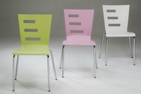 Ensemble de table à manger carrée moderne 4 pièces avec chaises en bois 3 lignes, design empilable, modèle CHAO CHING AB-057, meubles pour la maison de Taïwan